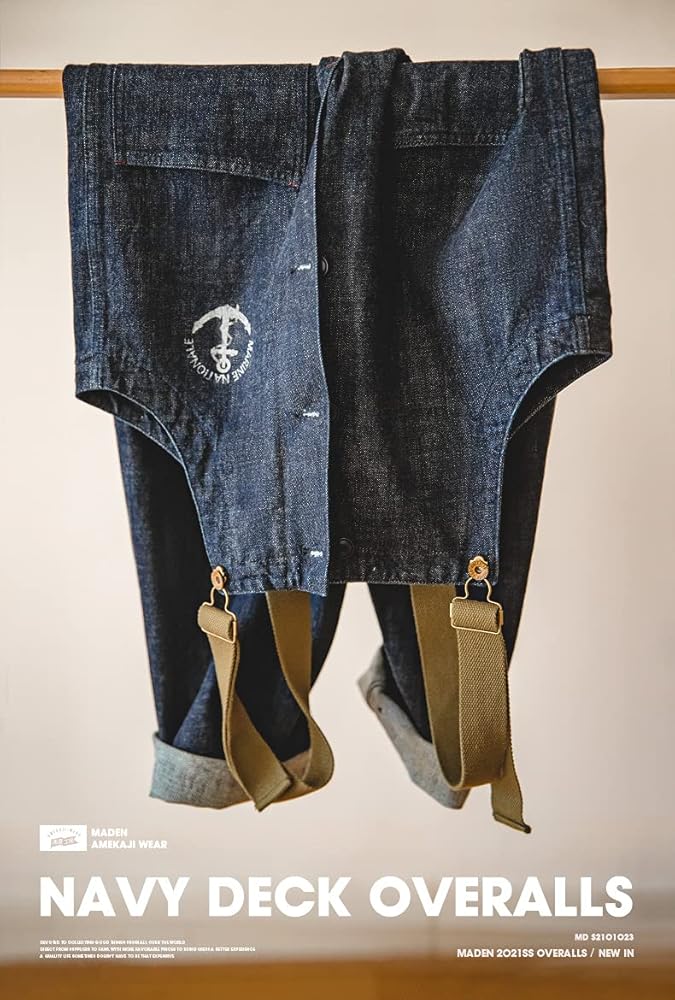 NAVY DEPARTMENT デッキパンツ オーバーオール サロペット実物 WAIPER.inc オーバーオール サロペット 米海軍 U.S.NAVY 大戦